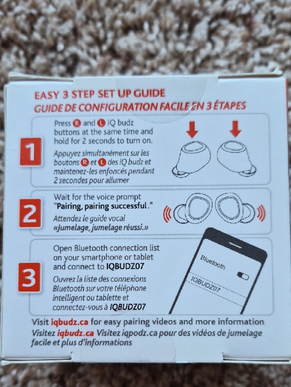 iQ budz 07 True Wireless Earbuds - Black, Nwt - Picture 3 of 7